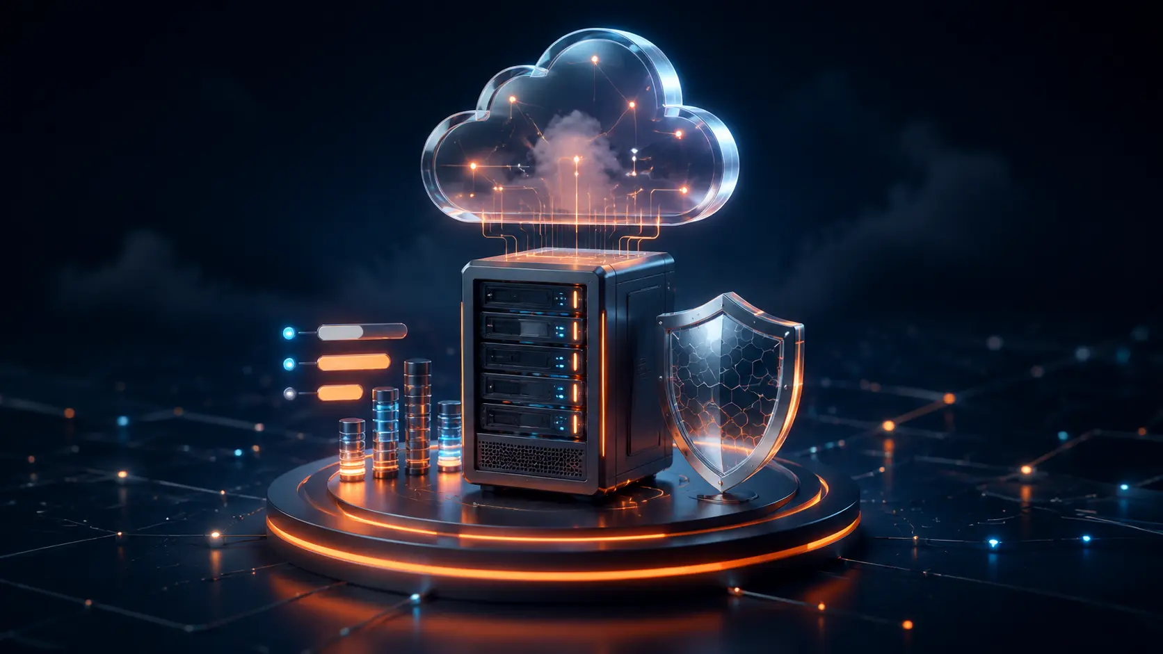 Managed VPS Starter sunucu ve güvenlik görseli