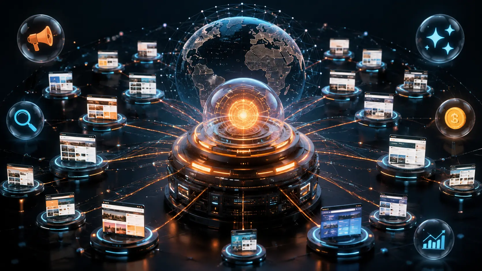 SEO Hyper Sistem merkezi çoklu domain ağı görseli